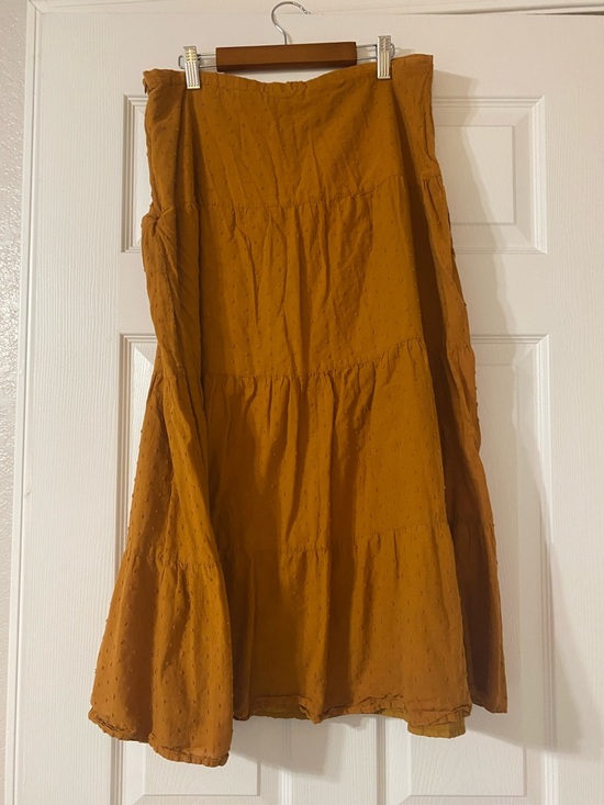 Connection 18 Dresses & Skirts - Connection 18 Orange / Yellow Tiered Maxi Skirt 100% Cotton Size Medium
